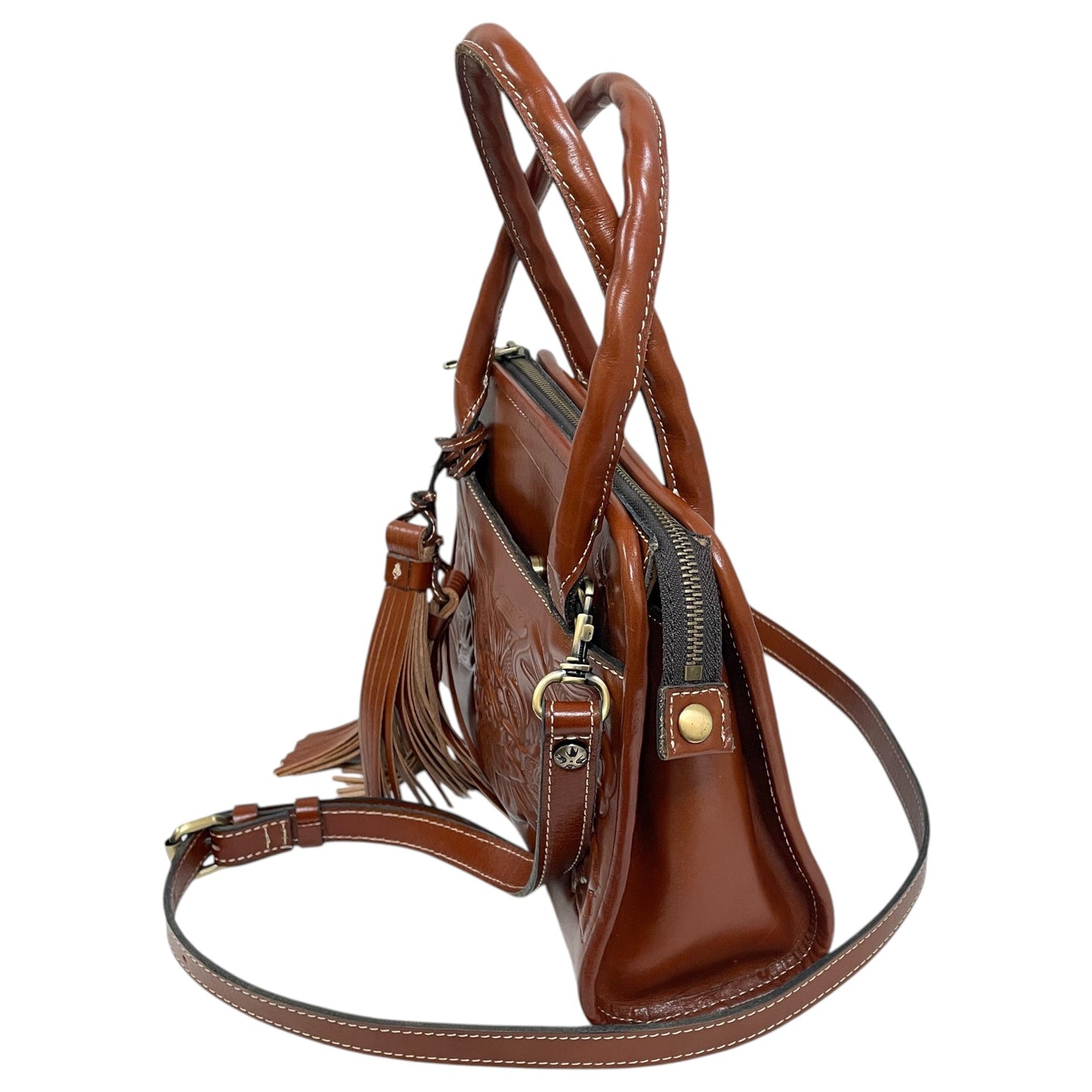 Crossbody Designer By Patricia Nash In Brown, Size:Medium