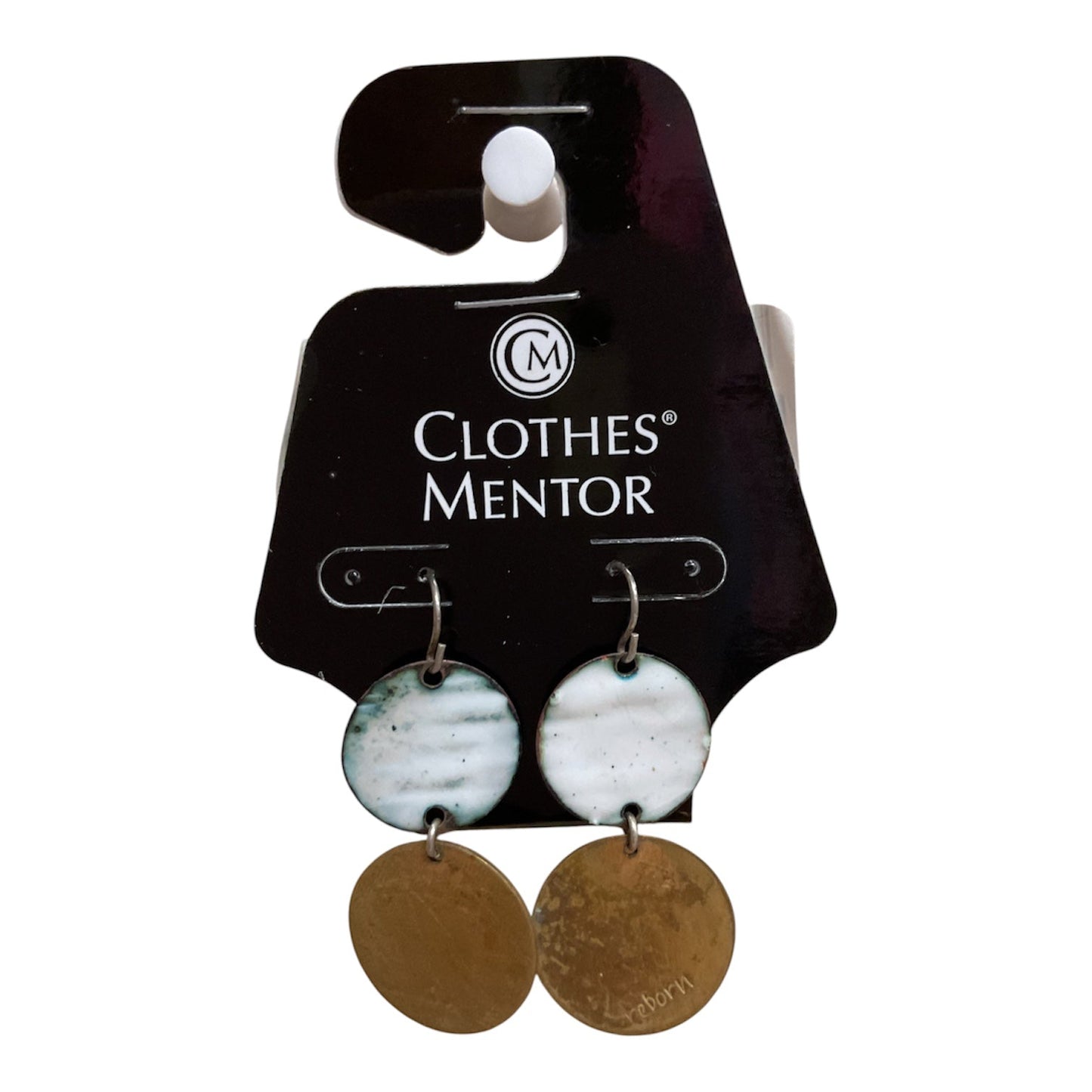 Earrings Dangle/Drop By Clothes Mentor In Gold & White