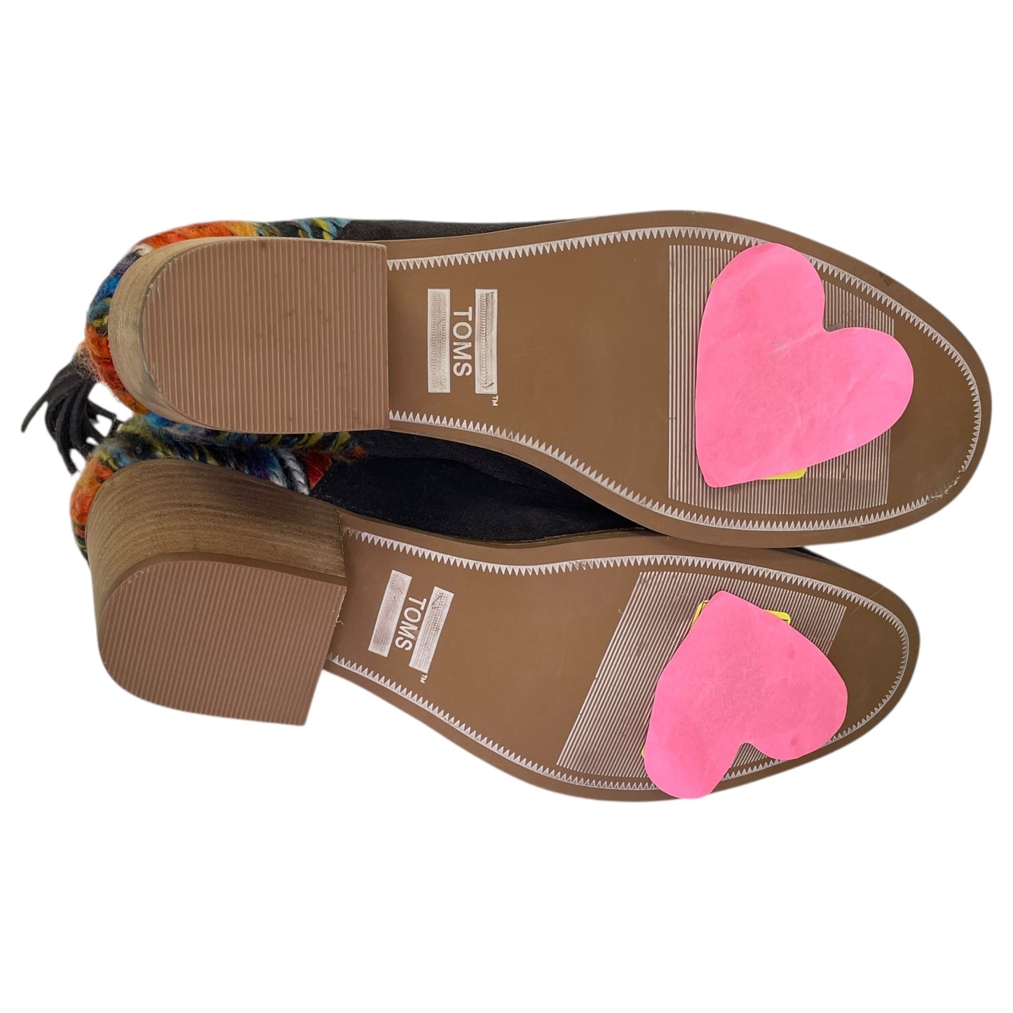 BOOTS ANKLE HEELS by TOMS In BROWN & ORANGE, Size: 9