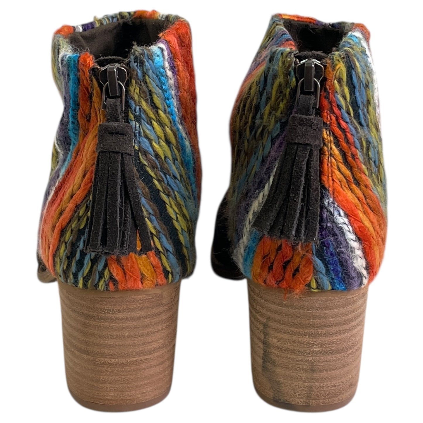 Boots Ankle Heels By Toms In Brown & Orange, Size:8