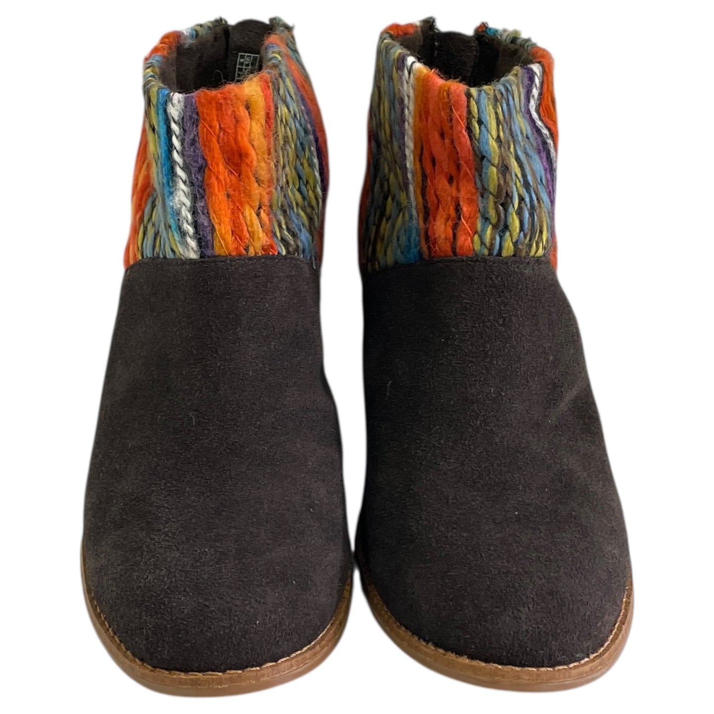 BOOTS ANKLE HEELS by TOMS In BROWN & ORANGE, Size: 9