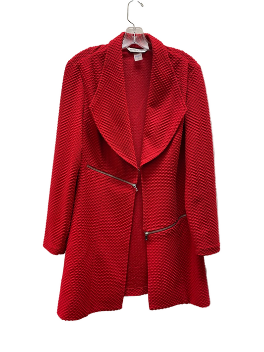 Jacket Puffer & Quilted By Peter Nygard In Red, Size:14