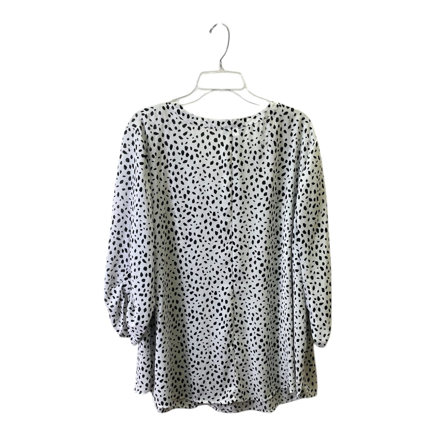 Top 3/4 Sleeve By Catherines In White, Size:2X