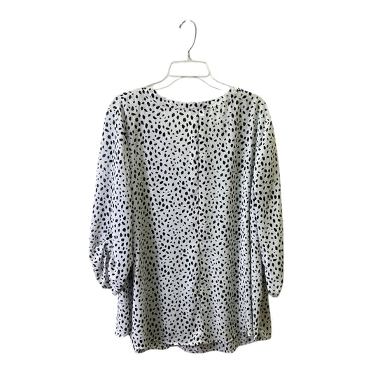 Top 3/4 Sleeve By Catherines In White, Size:2X