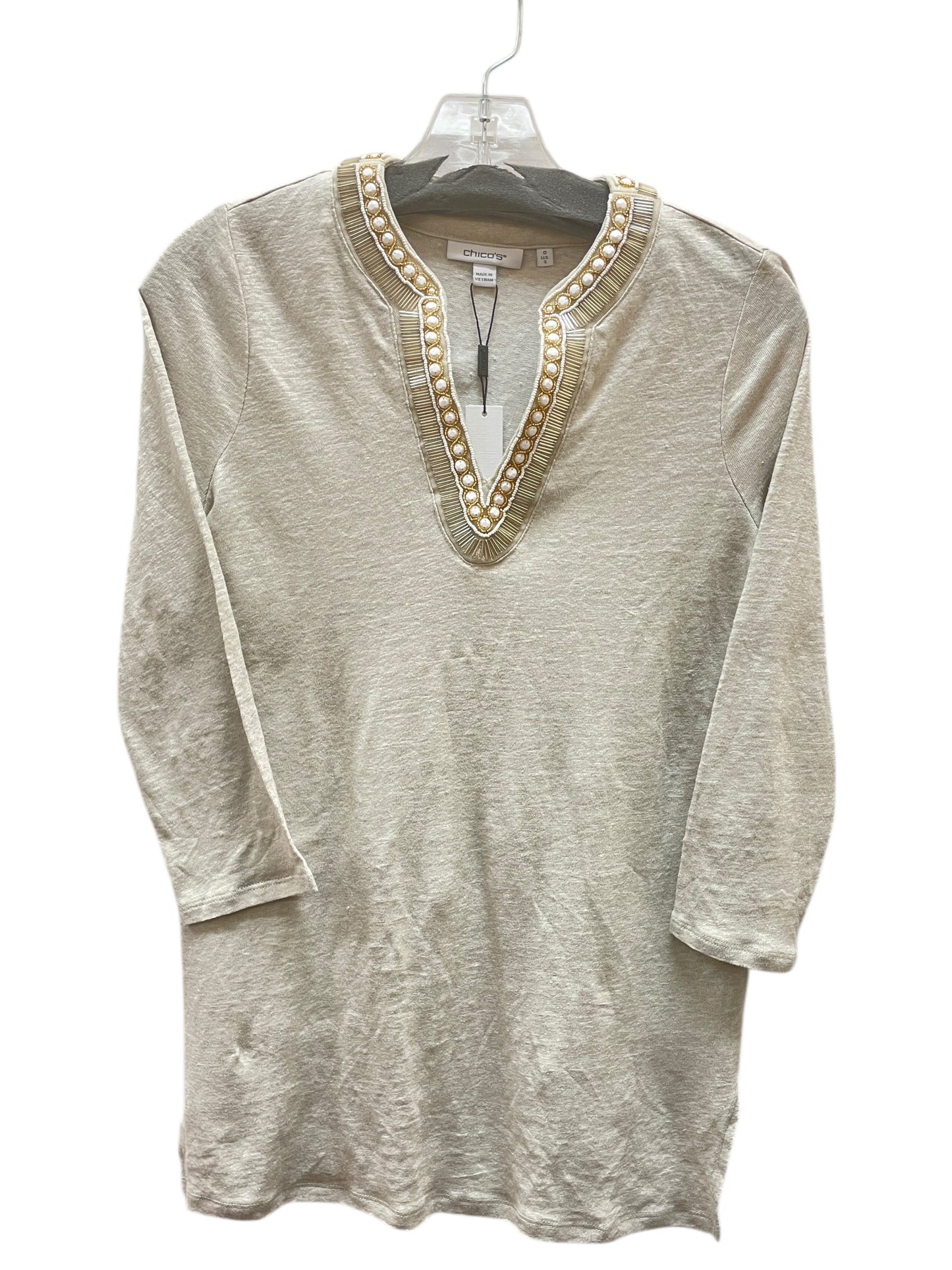 Top Ls By Chicos In Taupe, Size:0