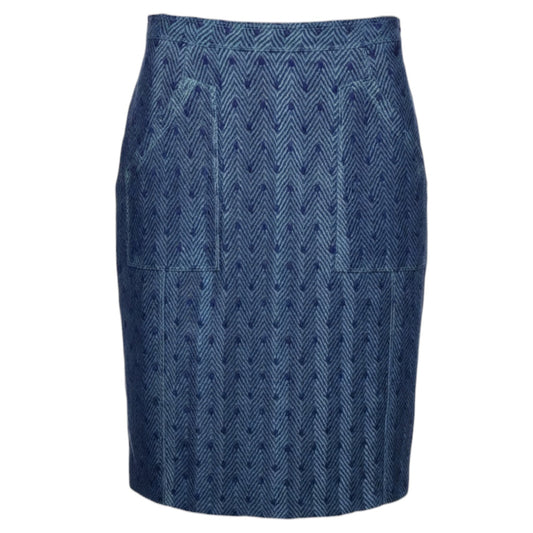 Linen Blend Pencil Skirt Luxury Designer By Missoni In Multi-colored, Size: 4/40