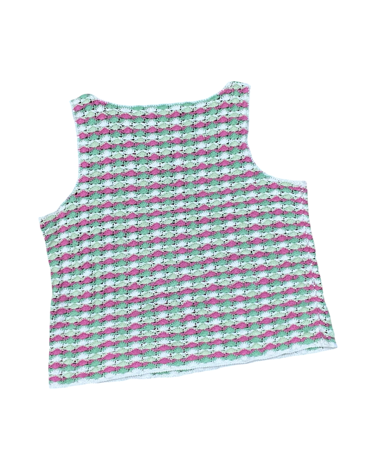 Top Sleeveless By Telluride In Green & Pink, Size:L