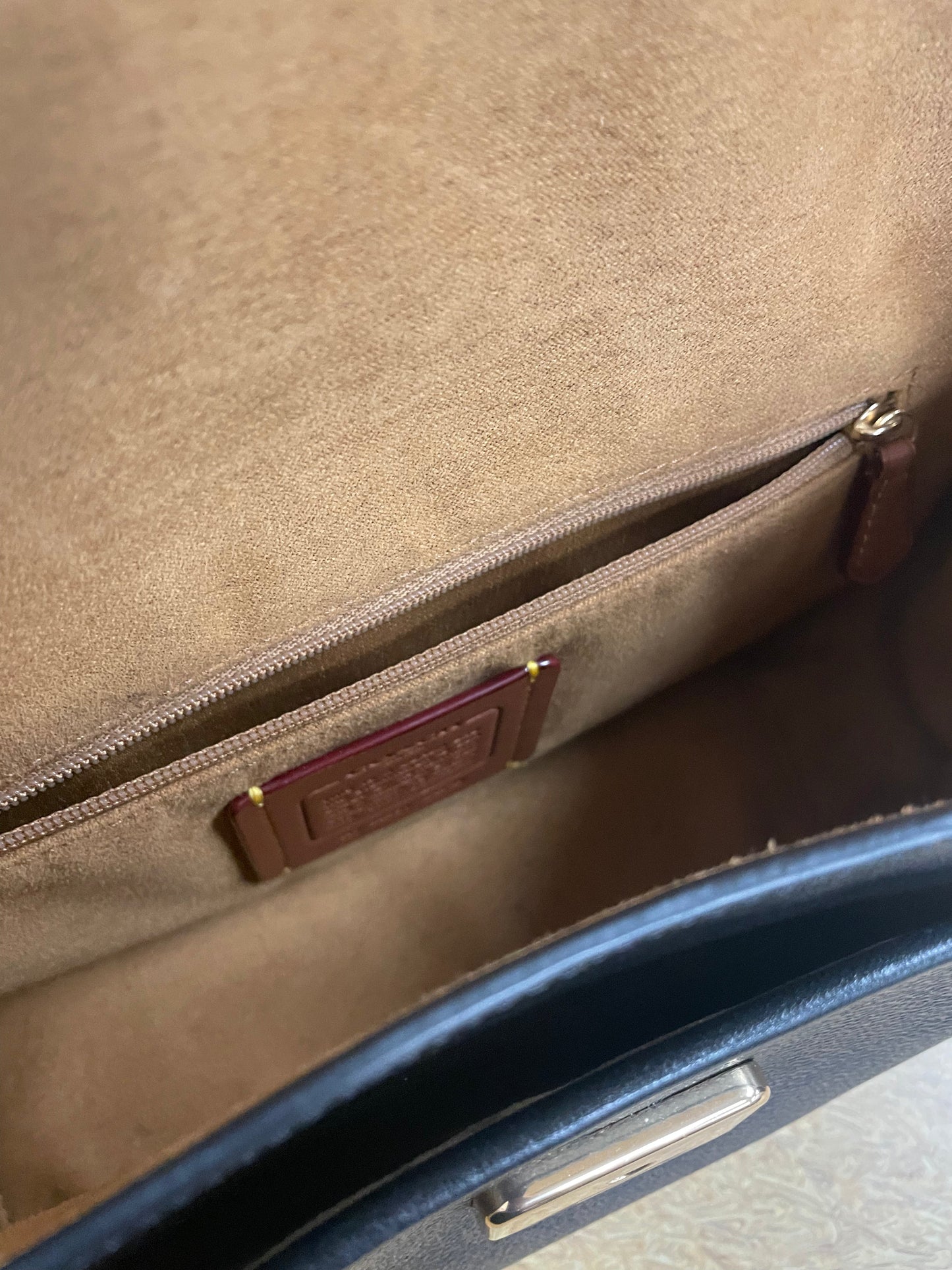 Crossbody Designer By Coach In Black & Brown, Size:Medium