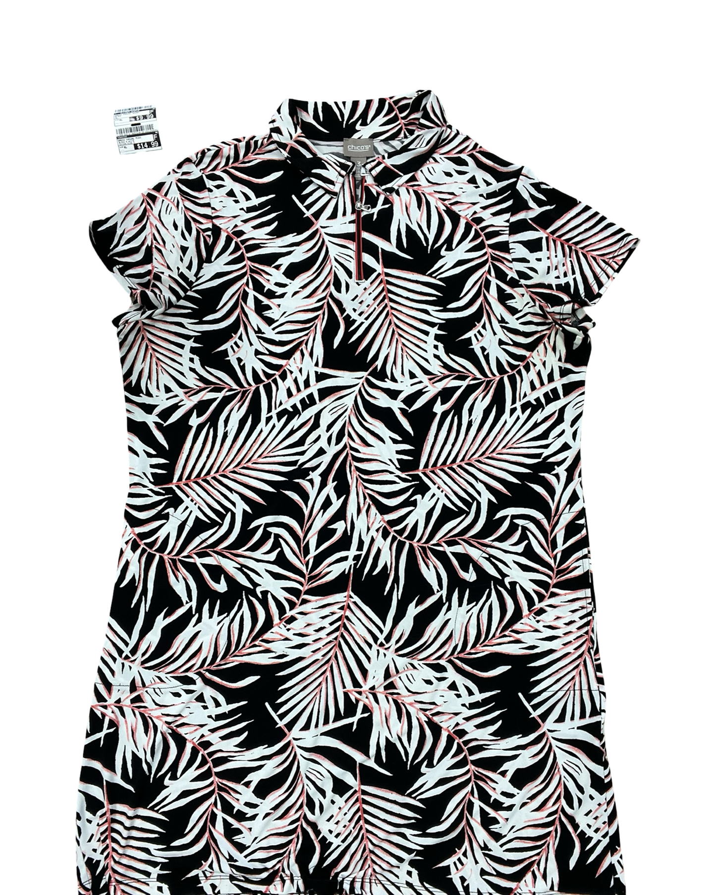 Dress Casual Midi By Chicos In Black & White, Size:Xl