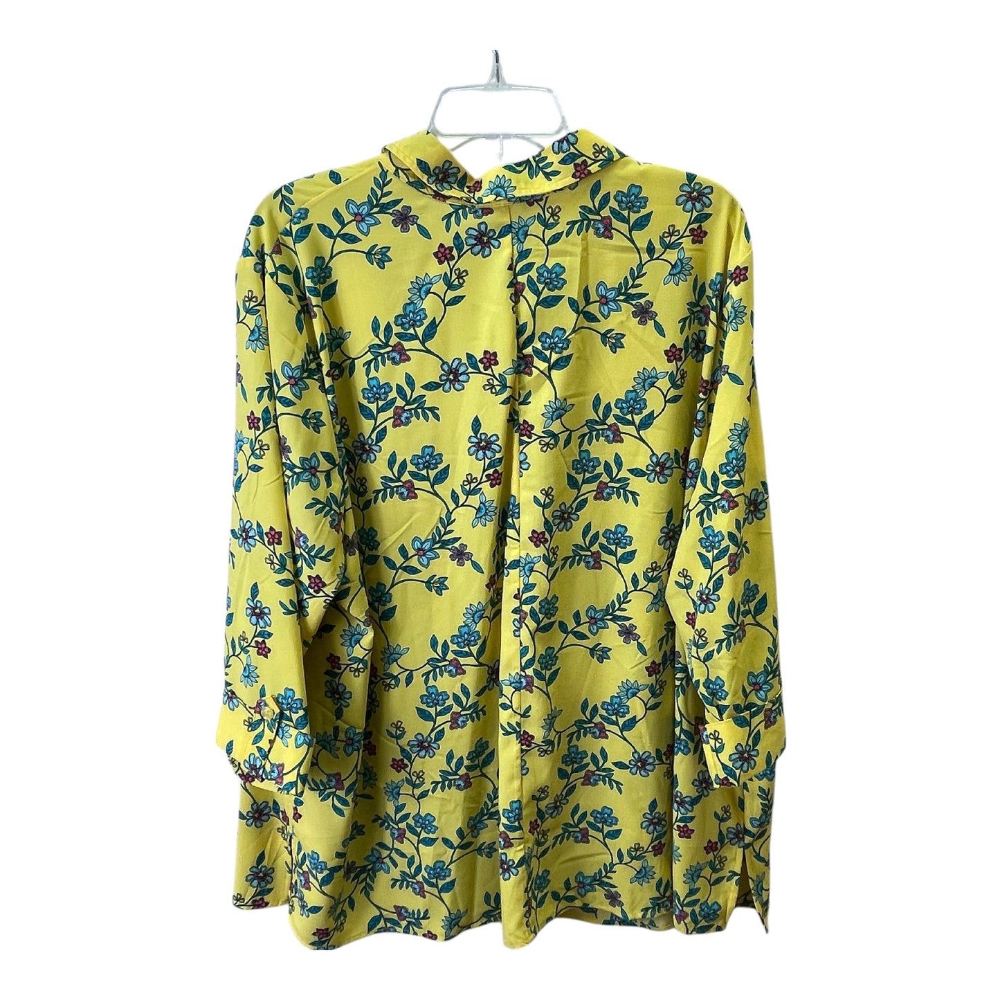 Top 3/4 Sleeve By Catherines In Yellow, Size:2X