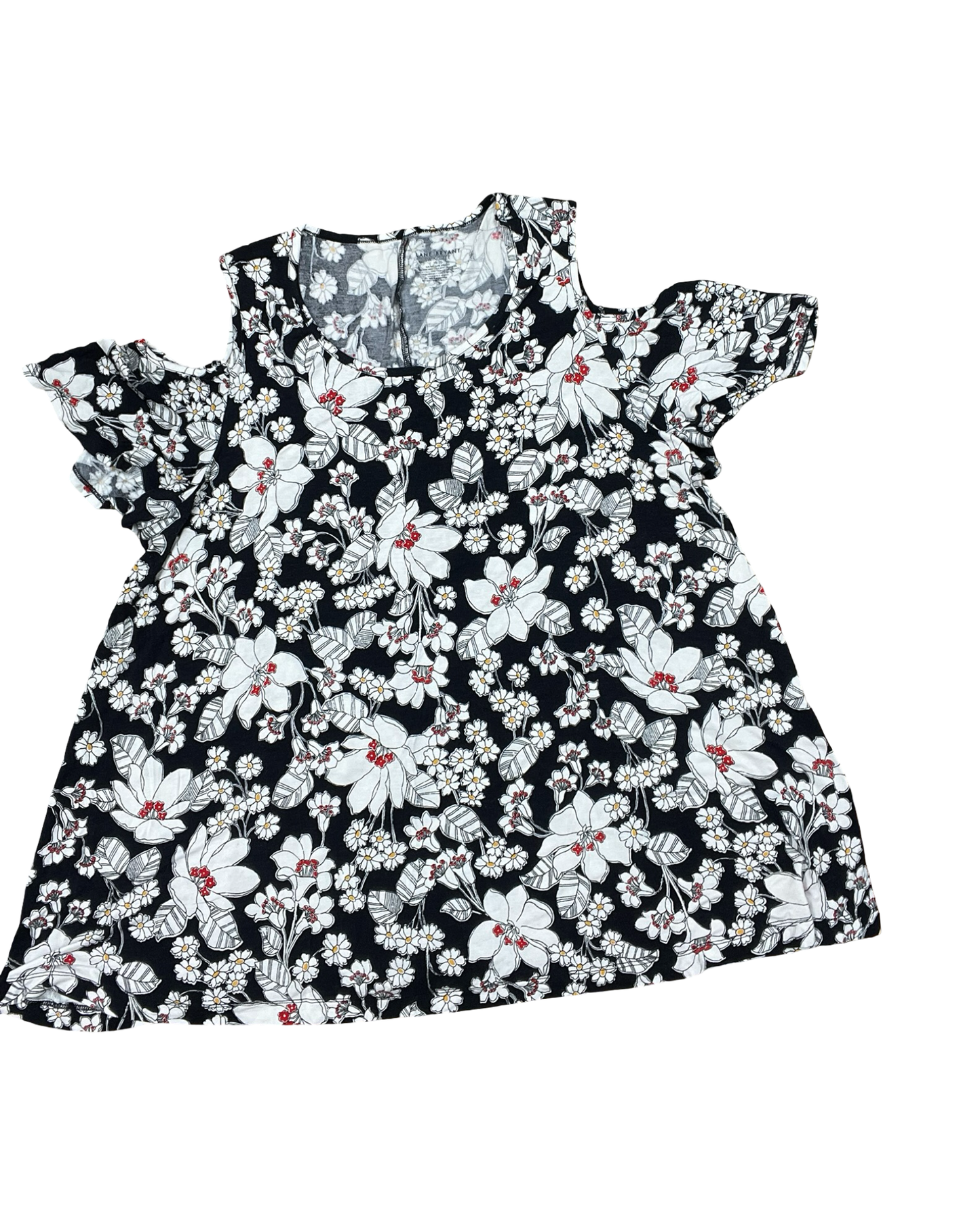 Top Ss By Lane Bryant In Black & White, Size:1X