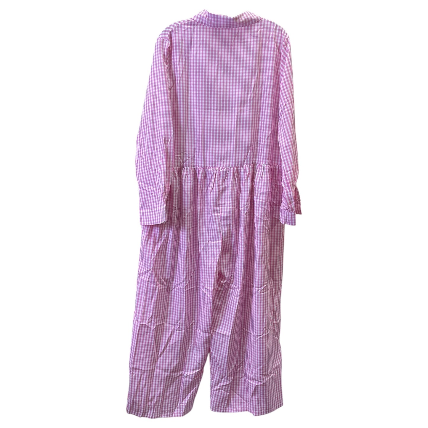 Jumpsuit By SHEIN In Pink & White, Size:Xl