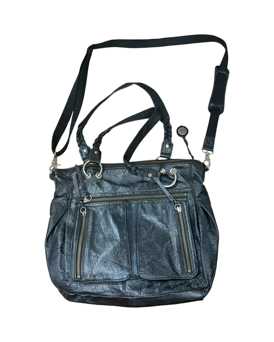Handbag Leather By The Sak In Black, Size:Medium