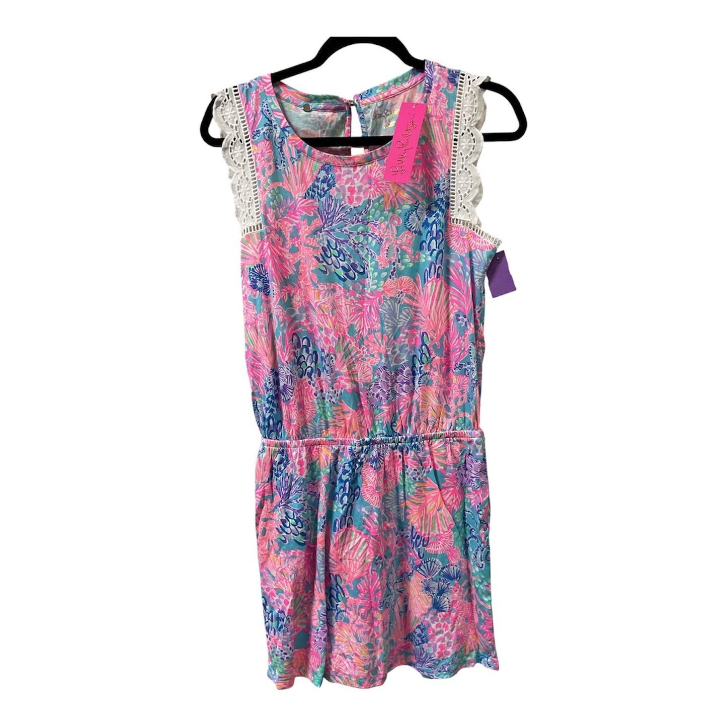 Romper Designer By Lilly Pulitzer In Pink, Size:M