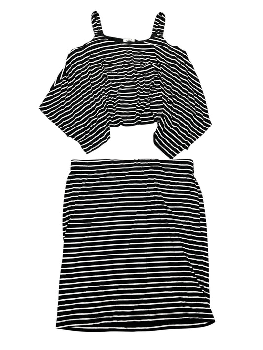 Skirt Set 2Pc By Cato In Black, Size:Xl