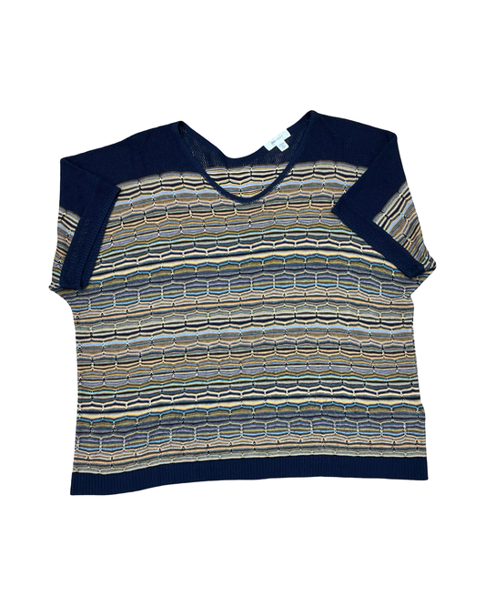 Top Ss By Dressbarn In Navy, Size:3X