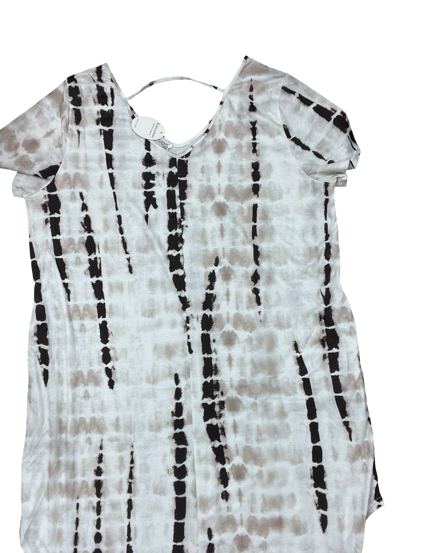 Dress Casual Midi By Clothes Mentor In Brown & Cream, Size:3