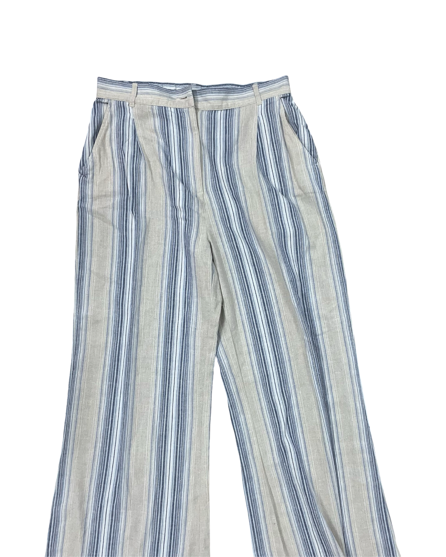 Pants Lounge By Ariat In Blue & Cream, Size:L