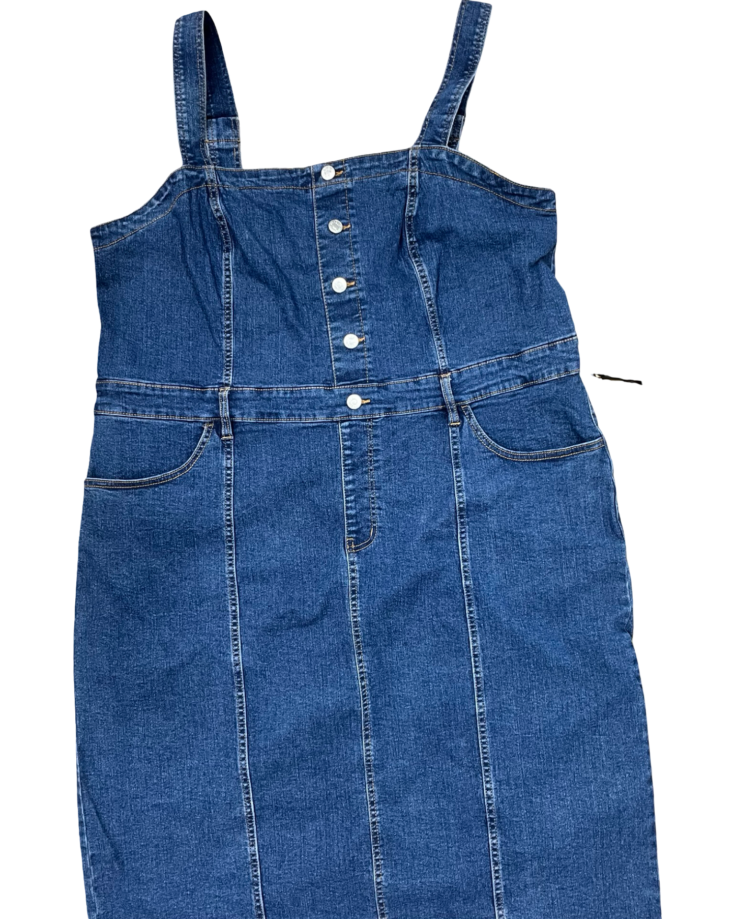 Dress Casual Maxi By Ava & Viv In Blue Denim, Size:2X