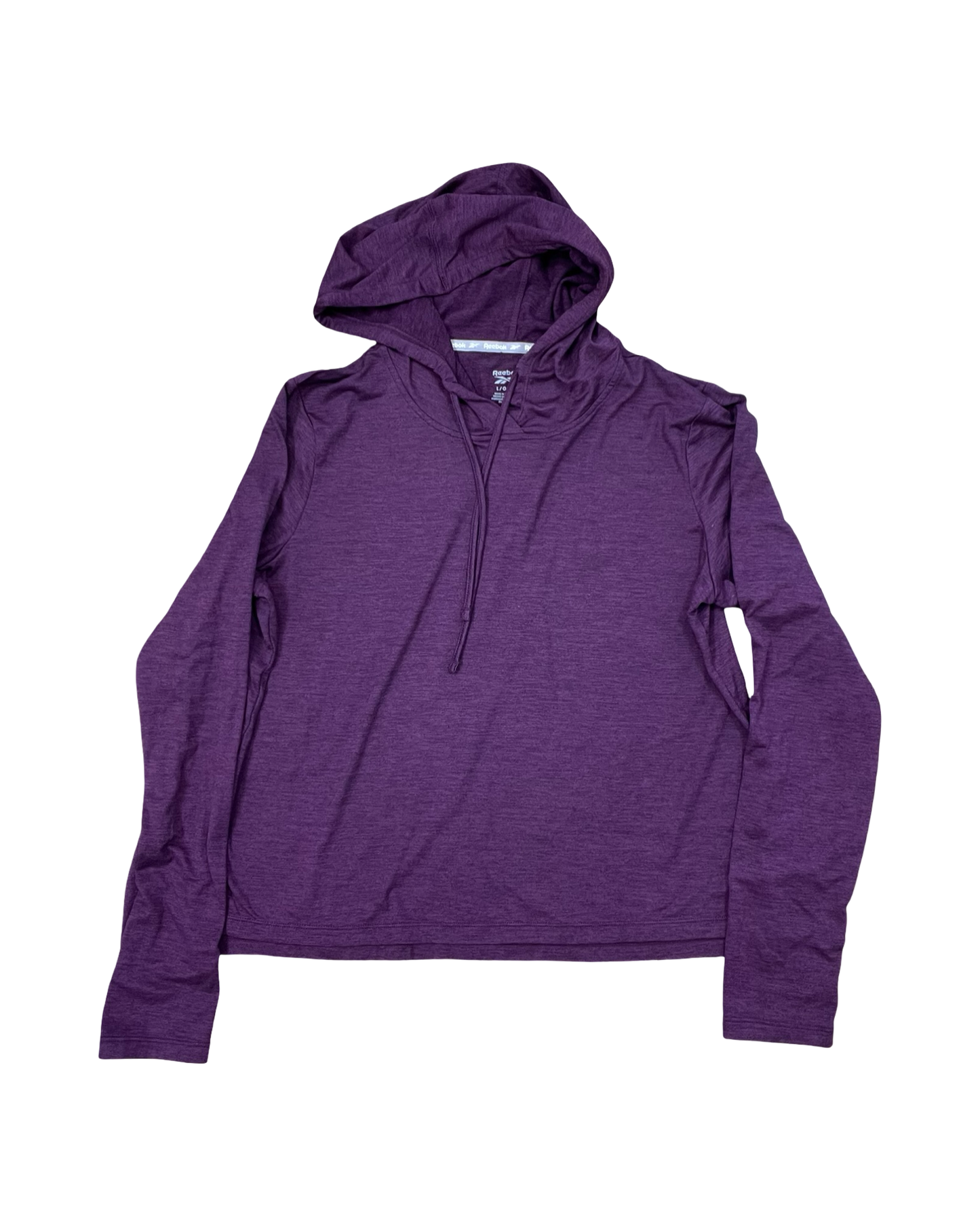 Athletic Top Ls Collar By Reebok In Purple, Size:L