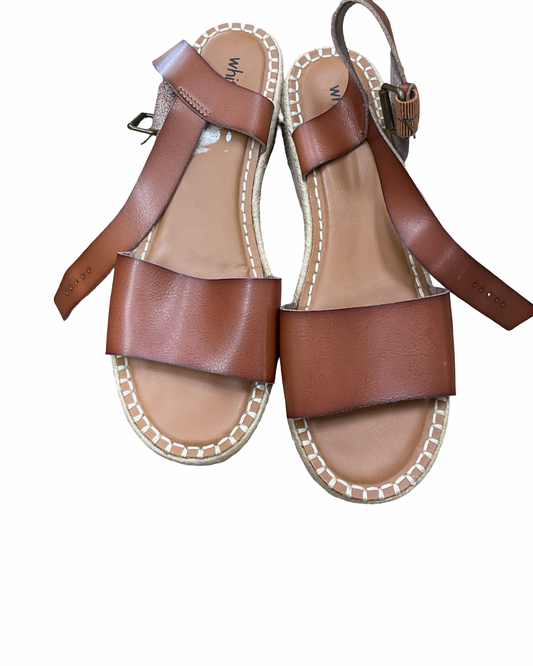Sandals Heels Block By White Mountain In Tan, Size:11