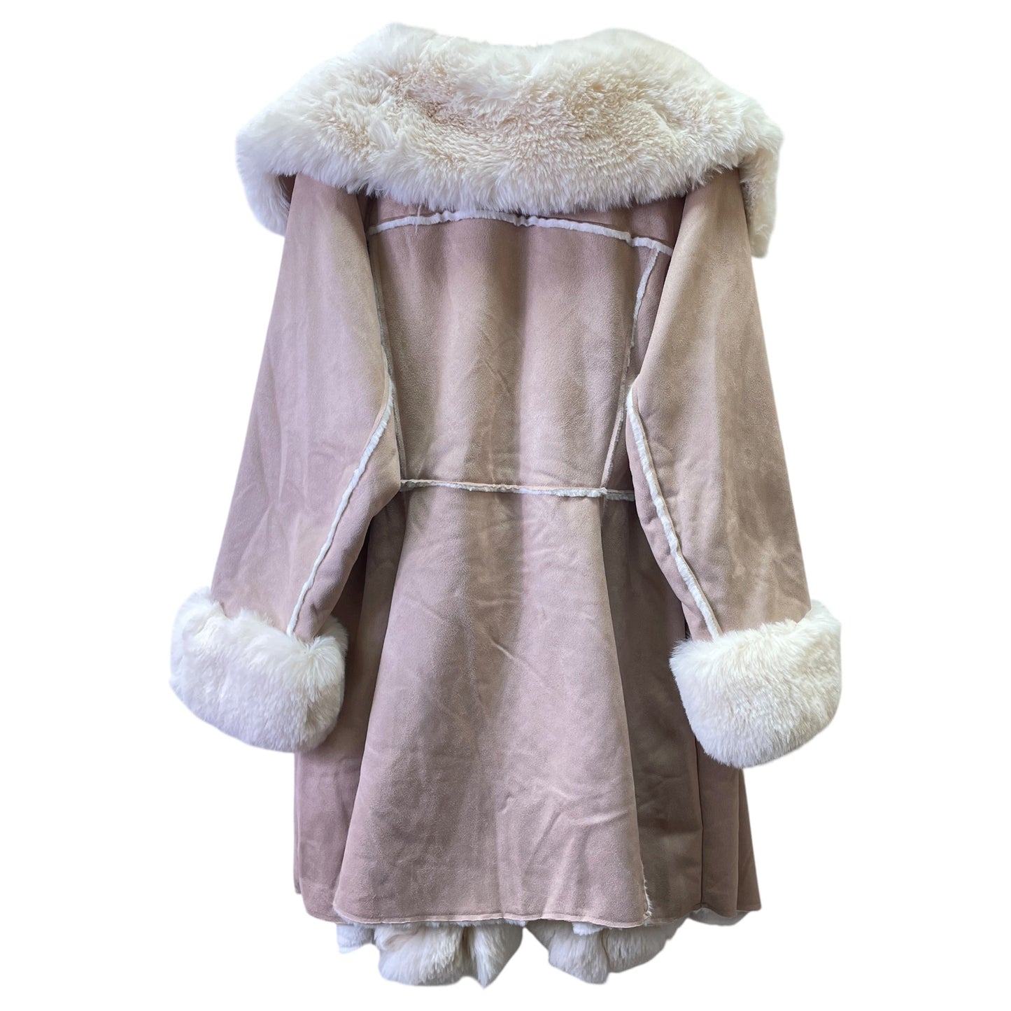 Coat Faux Fur & Sherpa By Venus In Beige, Size:1X