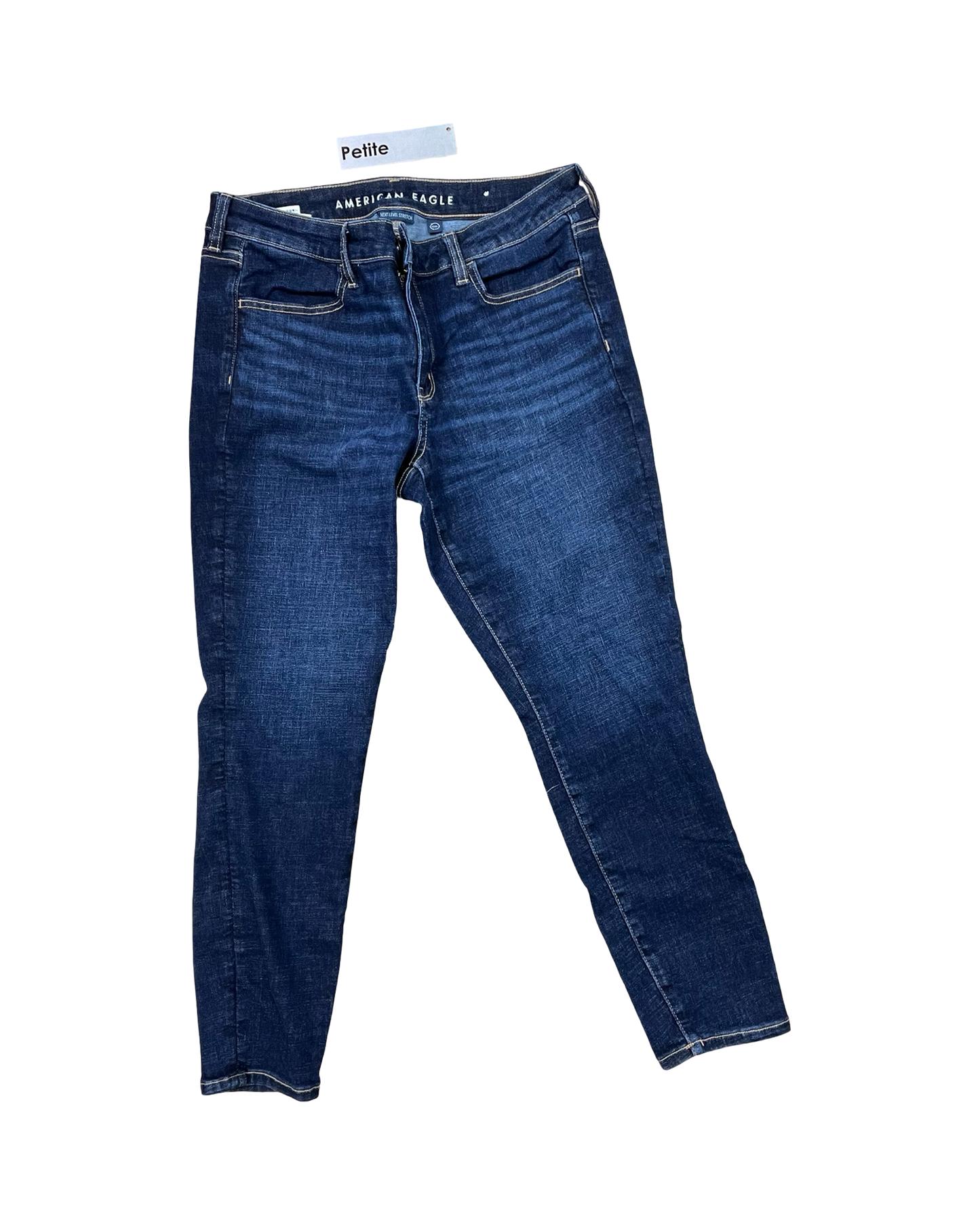 Jeans Skinny By American Eagle In Blue Denim, Size:12P