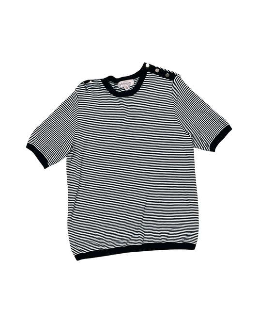 Top Ss By Philosophy In Black & White, Size:M