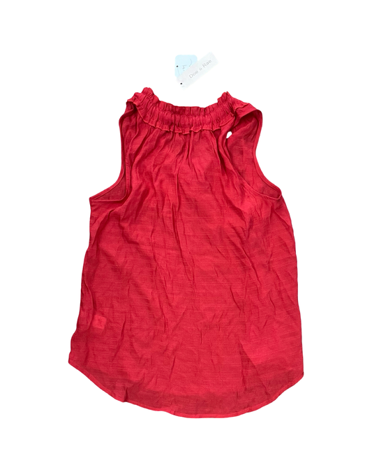 Top Sleeveless By Doe & Rae In Red, Size:M