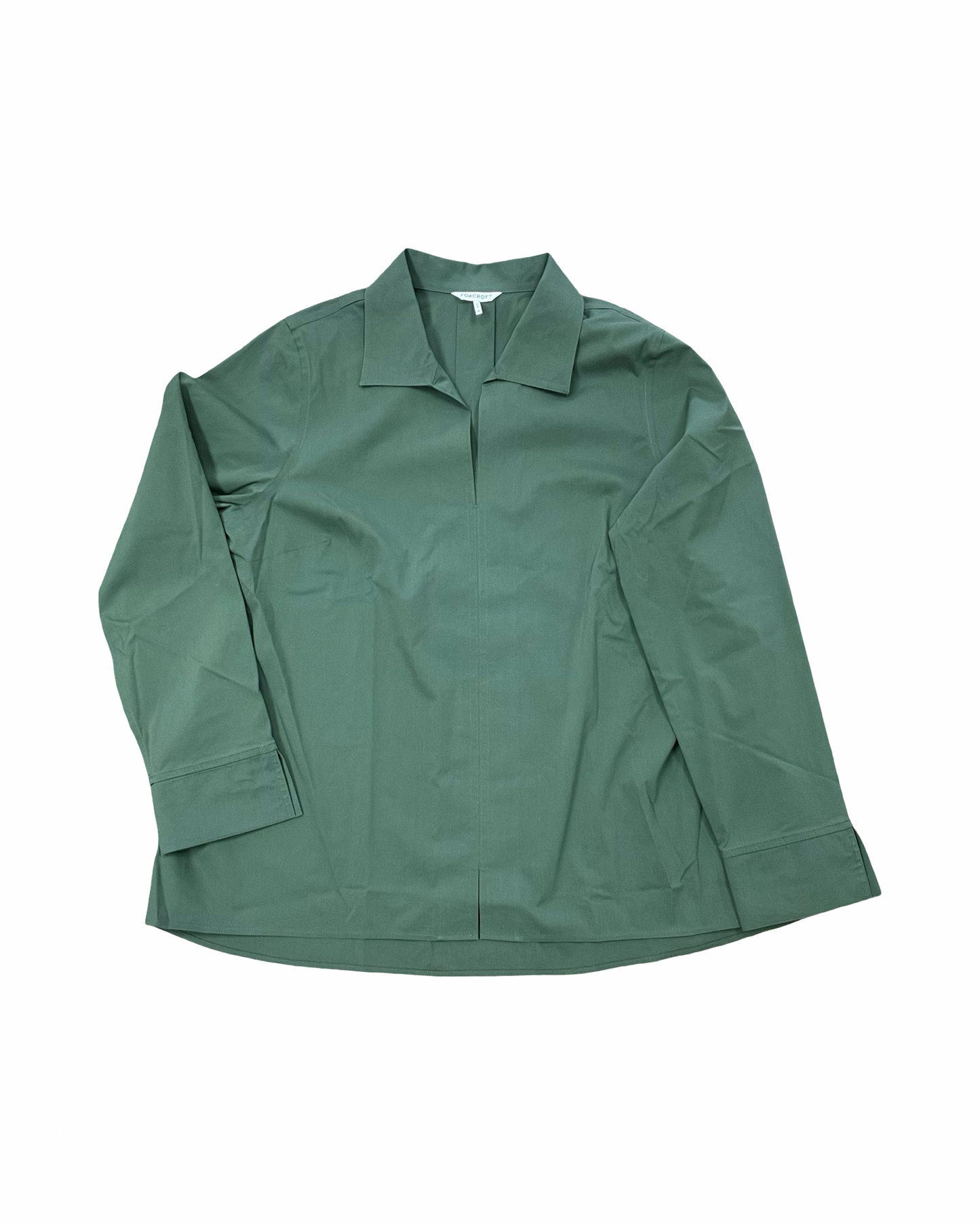 Top Ls By Foxcroft In Green, Size:M
