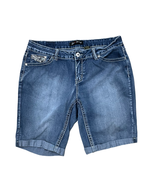 Shorts By Indigo In Blue Denim, Size:18