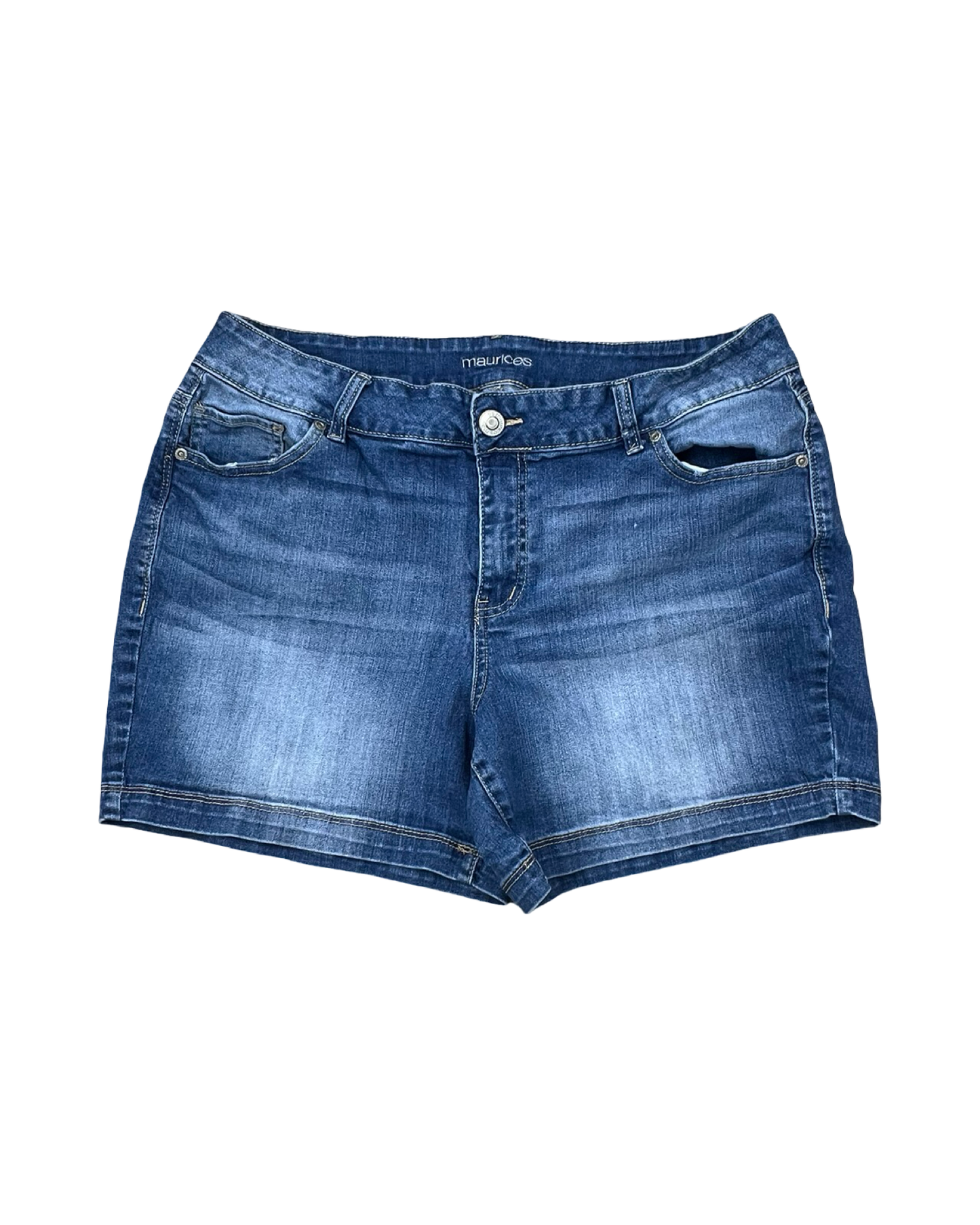 Shorts By Maurices In Blue Denim, Size:16