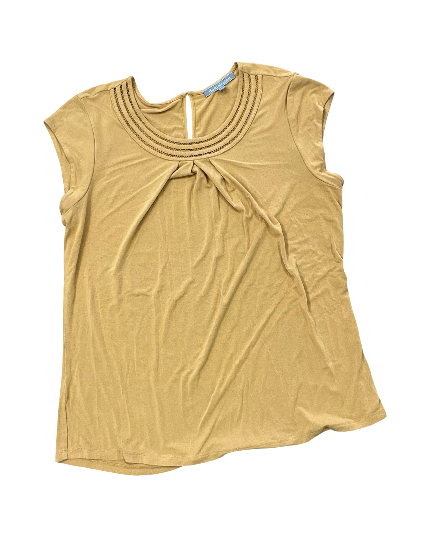 Top Sleeveless By Daniel Rainn In Yellow, Size:L