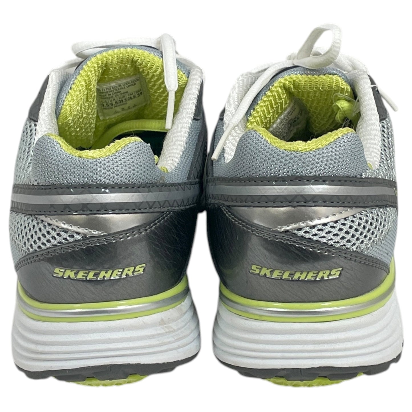 Shoes Sneakers By Skechers In Green & Grey, Size:9.5