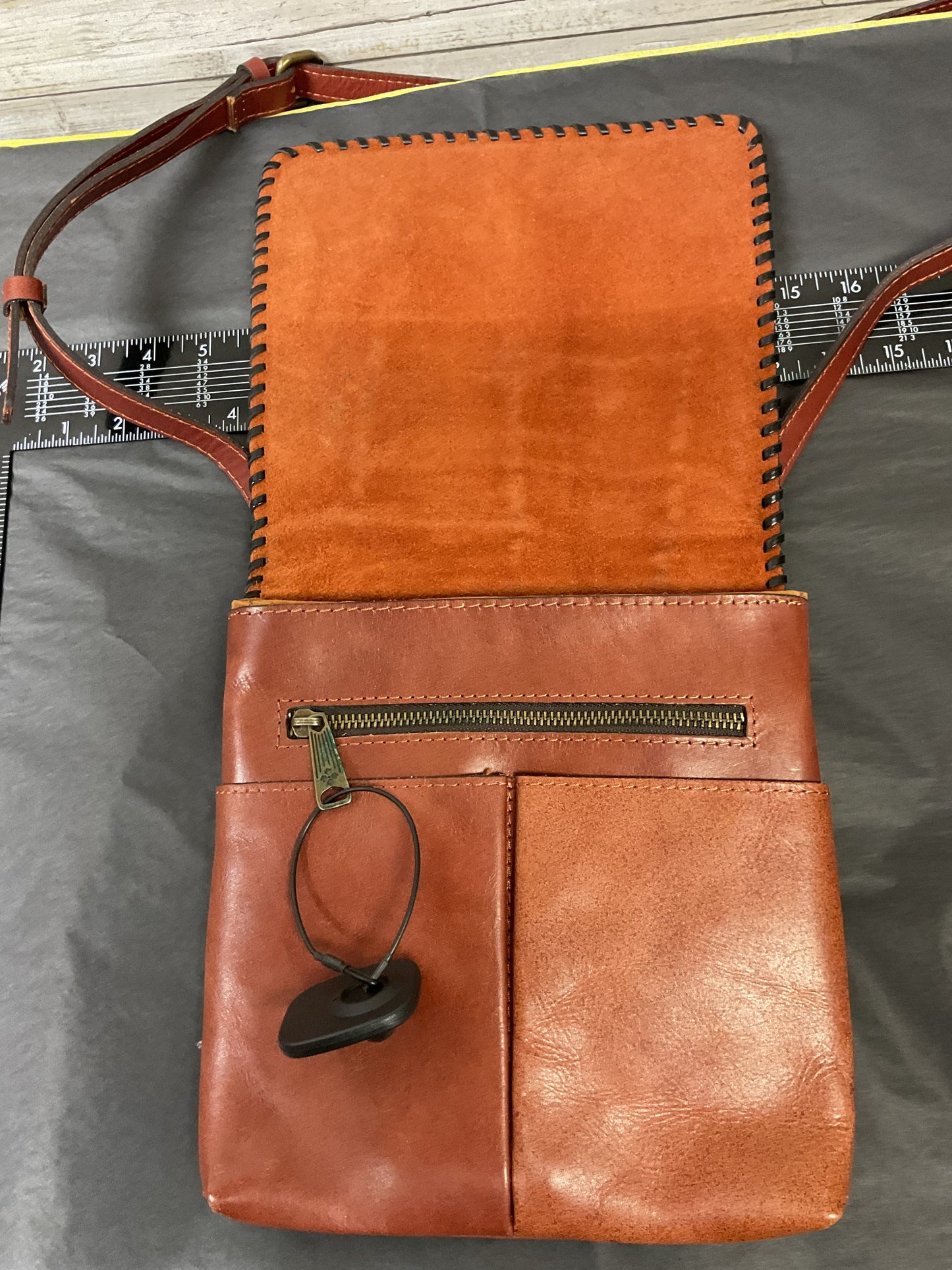 Crossbody Designer By Patricia Nash In Brown, Size:Medium