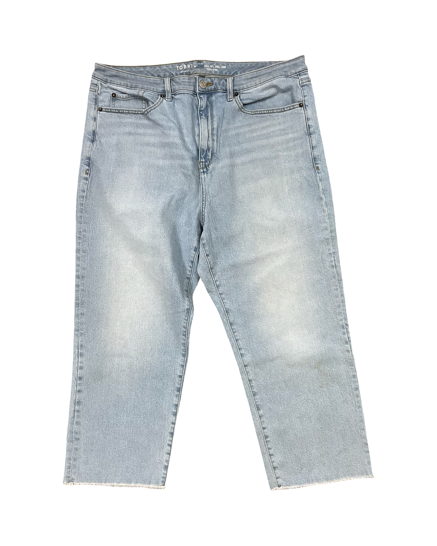 Jeans Cropped By Torrid In Blue Denim, Size:20