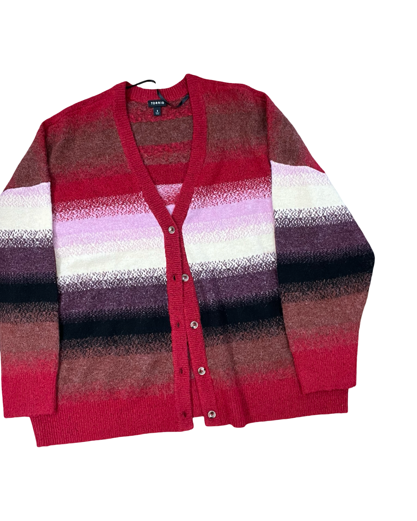 Sweater Cardigan By Torrid In Red, Size:3X