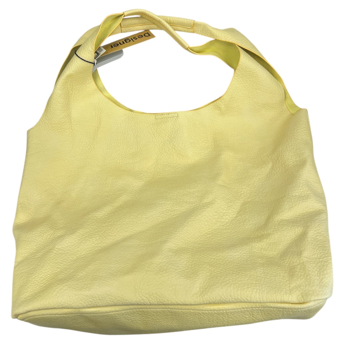 Handbag Leather By Anthropologie In Yellow, Size:Large