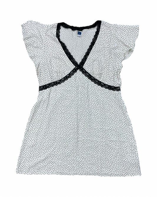 Dress Casual Midi By Old Navy In Black & Cream, Size:Xl