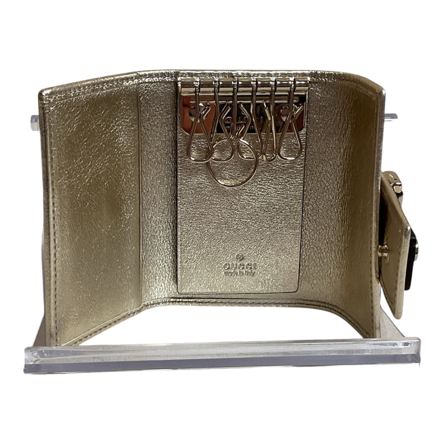 Wallet Luxury Designer By Gucci In Gold, Size:XSmall