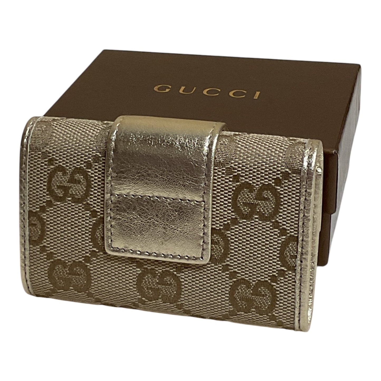 Wallet Luxury Designer By Gucci In Gold, Size:XSmall