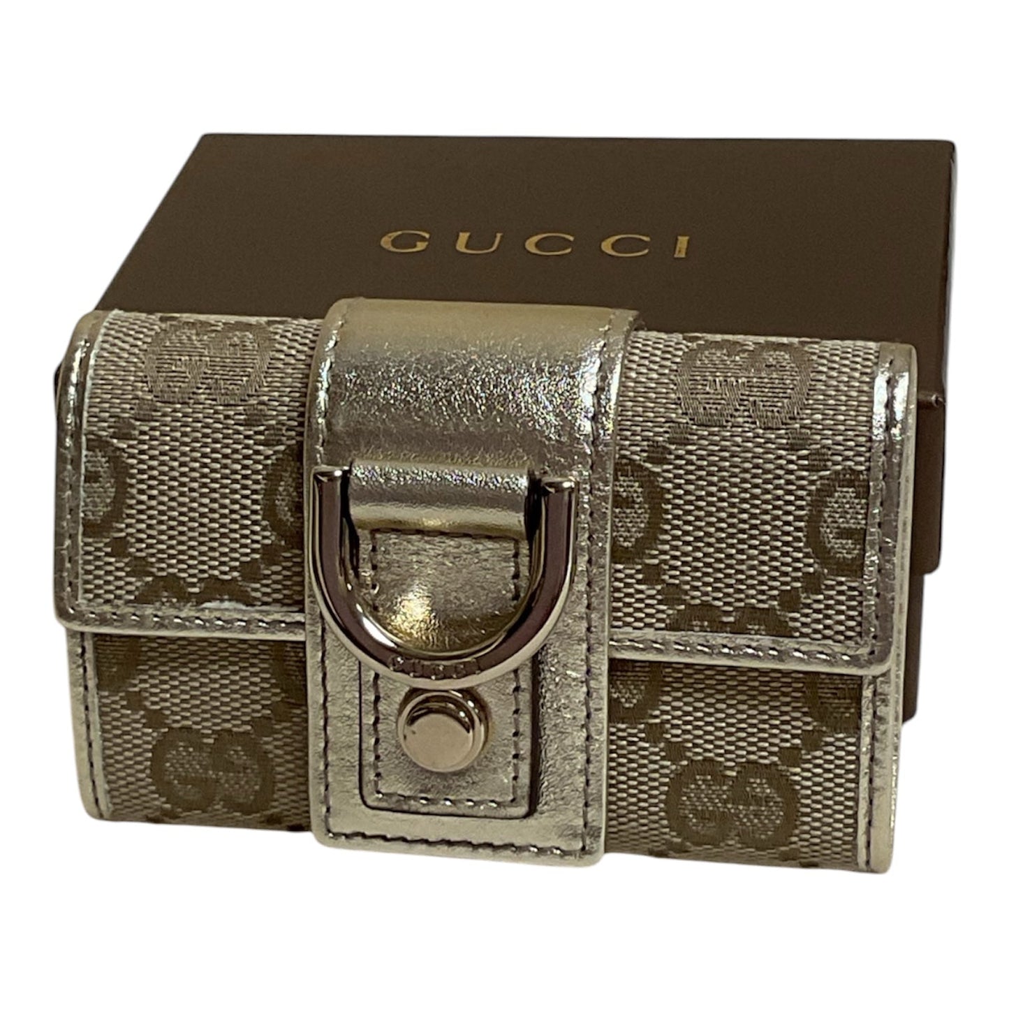 Wallet Luxury Designer By Gucci In Gold, Size:XSmall