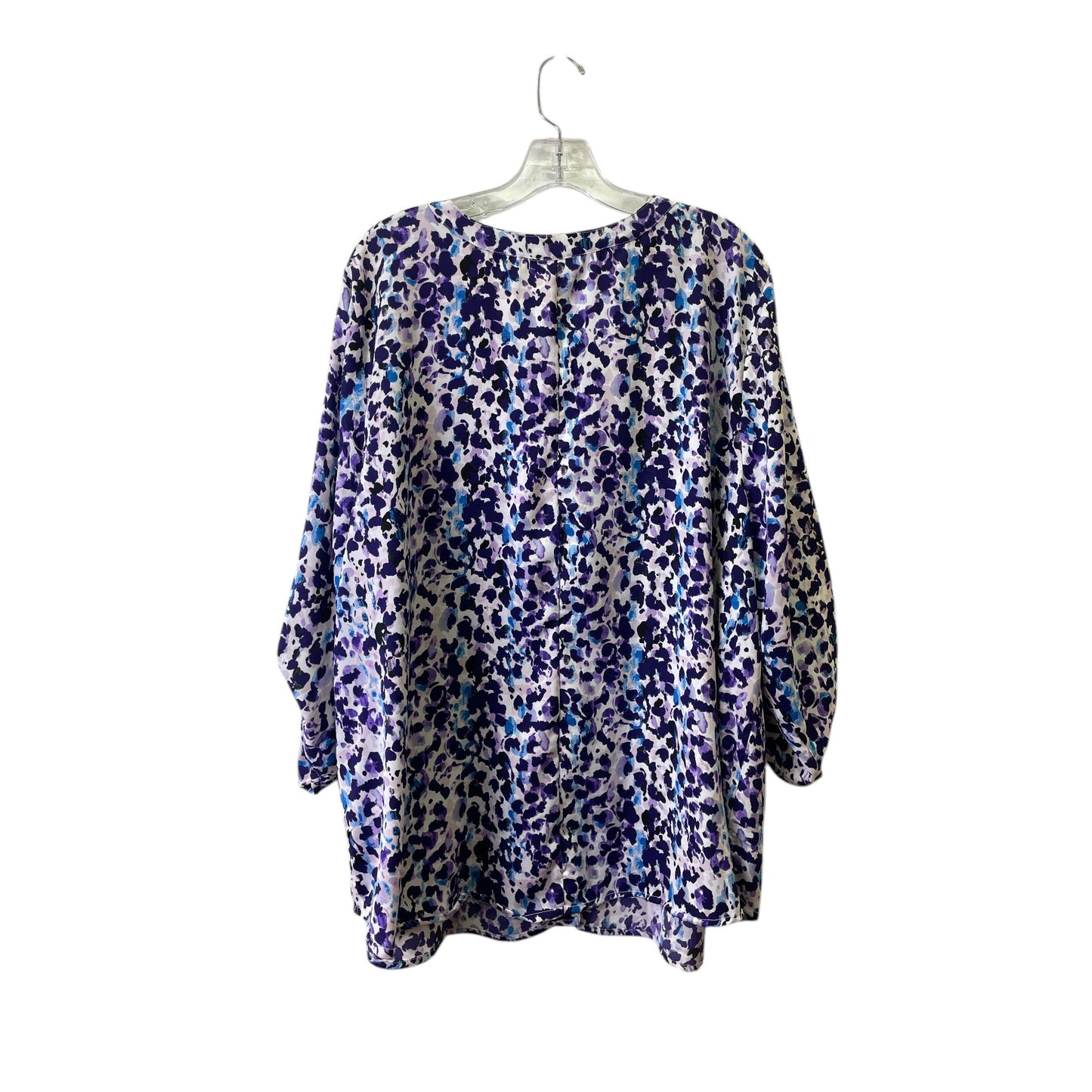 Top 3/4 Sleeve By Catherines In Purple, Size:2X