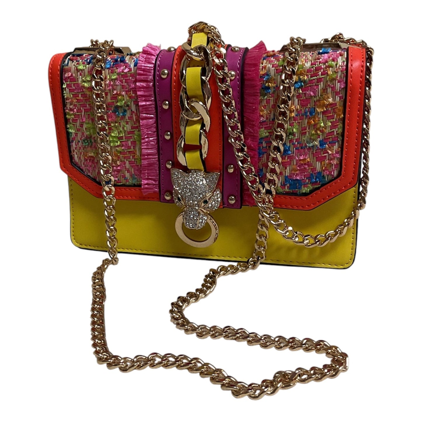 Crossbody By Aldo In Pink & Yellow, Size:Small