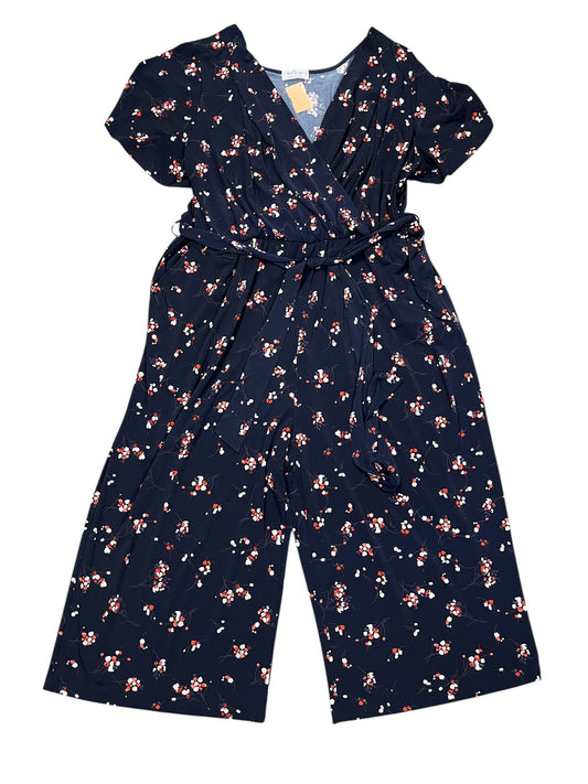 Jumpsuit By Kaleigh In Navy, Size:2X