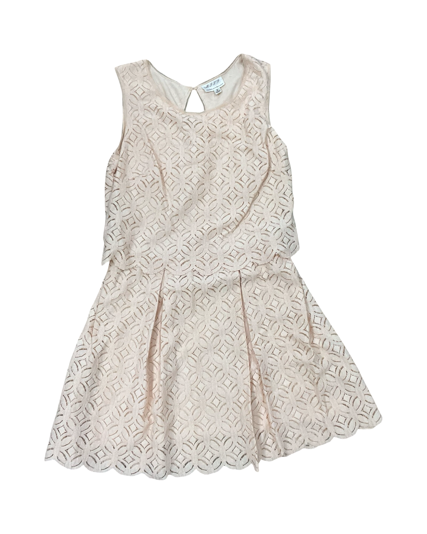 Dress Work By Mssp In Peach, Size:S