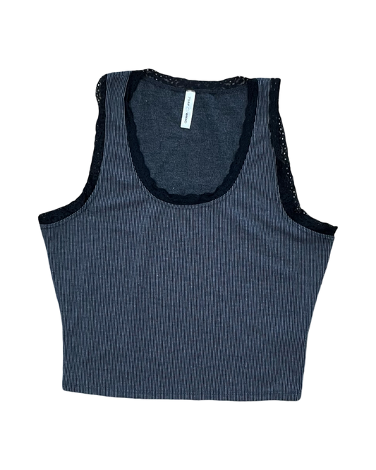 Top Sleeveless By Clothes Mentor In Grey, Size:L