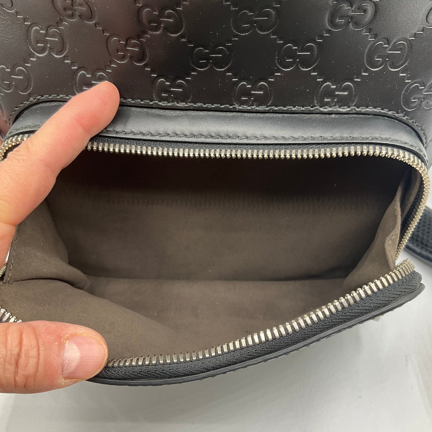 Backpack Luxury Designer By Gucci, Size: Small