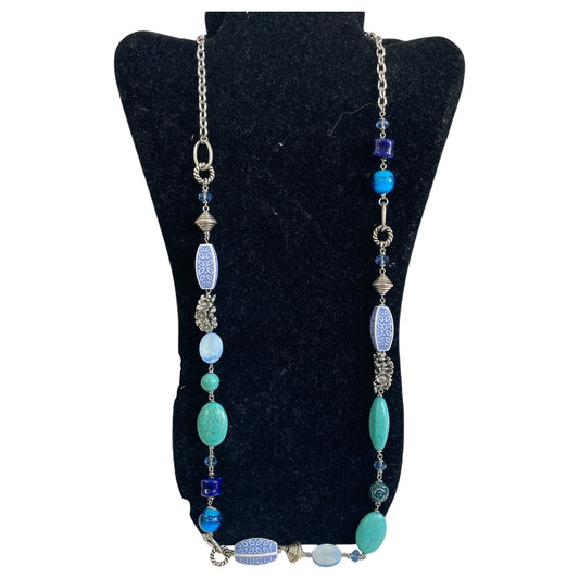NECKLACE CHAIN by PREMIER DESIGNS In BLUE & SILVER
