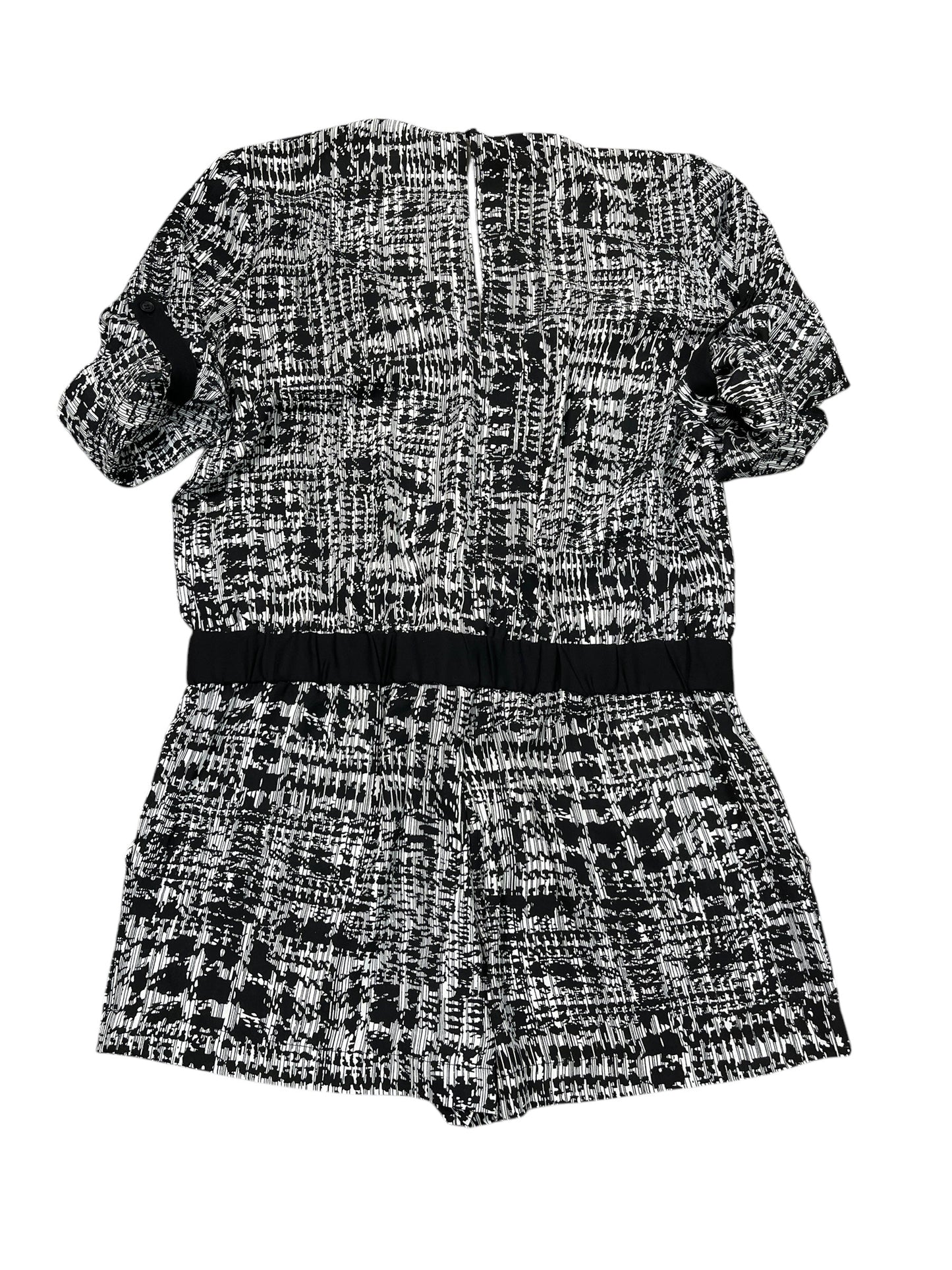 Romper By Bcbgmaxazria In Black & Cream, Size:S